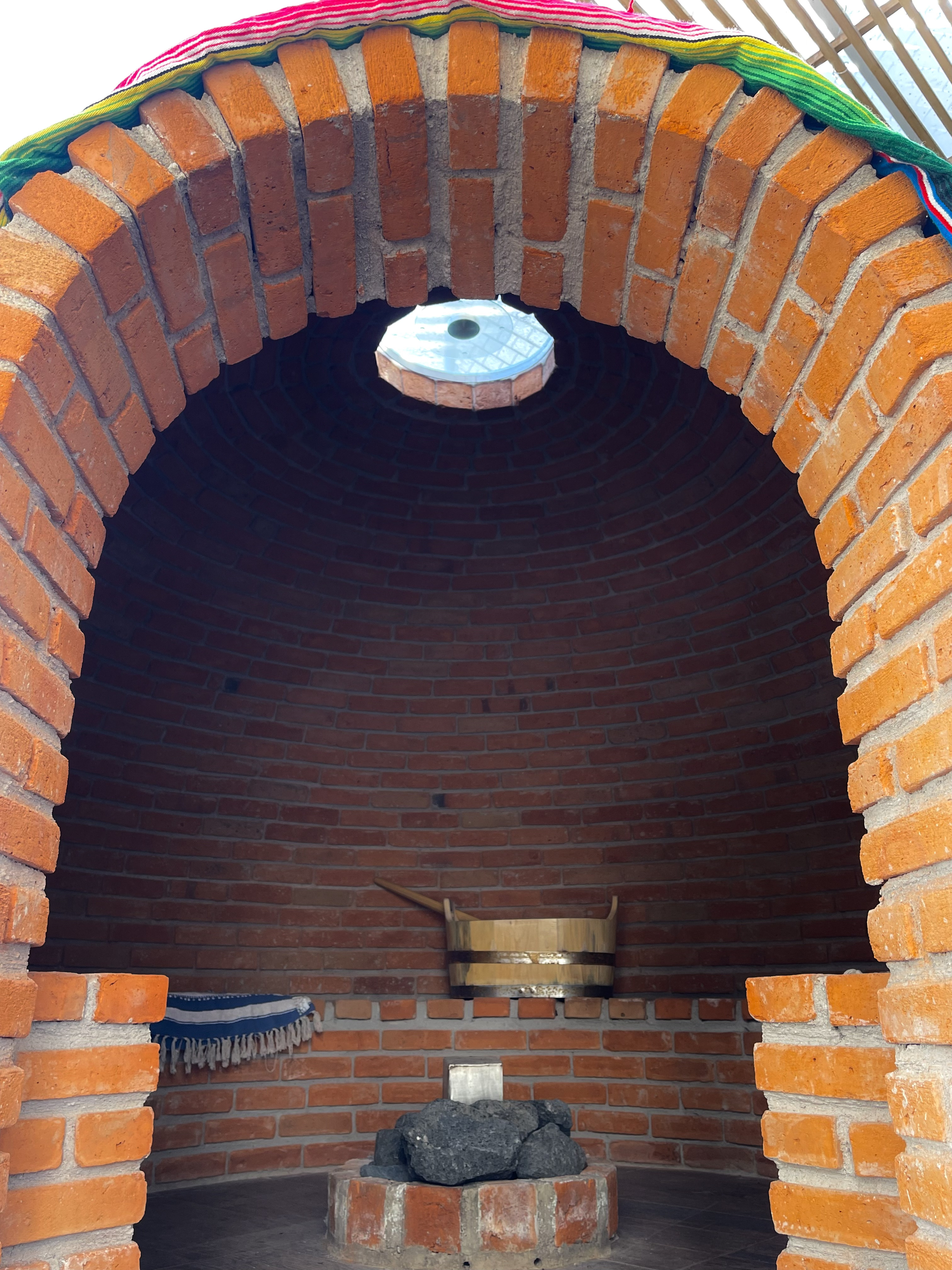 Interior del temazcal